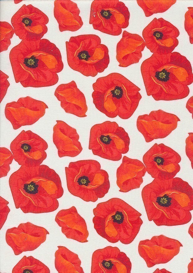 Fabric Freedom - Red Flowers FF30