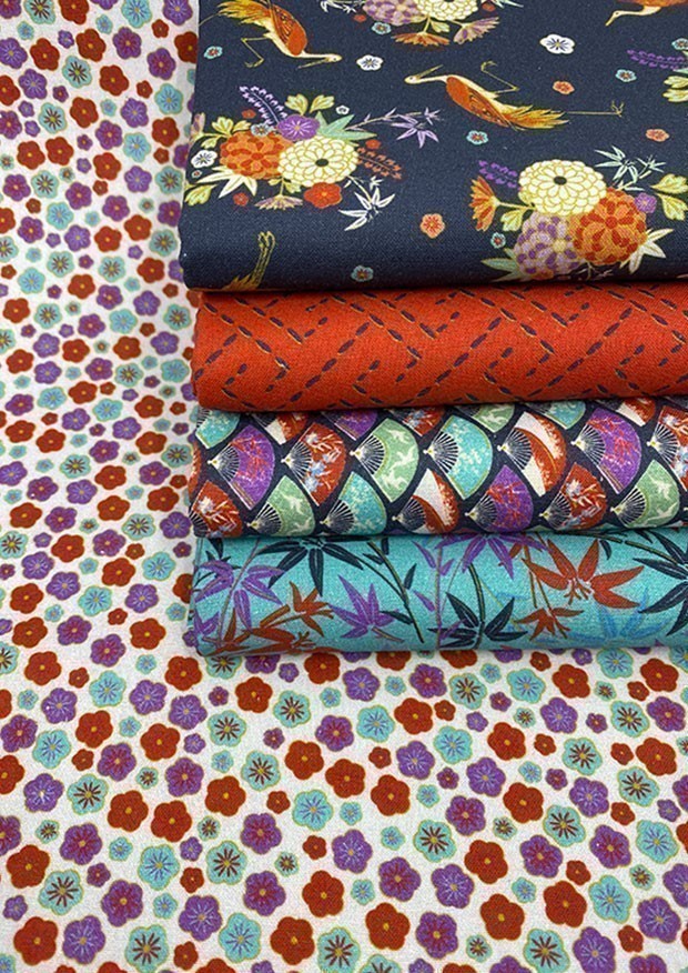 Fabric Freedom - Sashiko Grace 5 x Half Metre Pack 1
