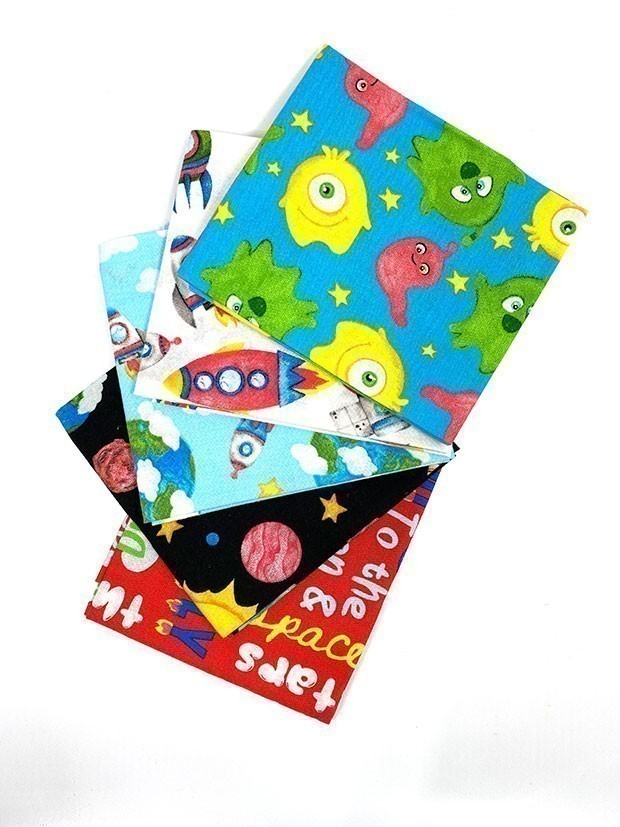 Fabric Editions - Space 5 x Fat 1/4 Pack