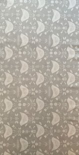 Furnishing Fabric - Birds Silver