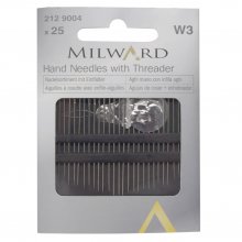 Hand Sewing Needles: with Threader: 25 Pieces