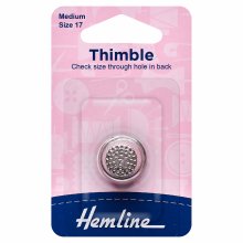 Thimble: Metal: Size 17, Medium