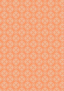 Lewis & Irene - Folk Floral A668.1 Cross stitch on autumn orange
