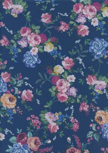 Lady McElroy Cotton Lawn - Queen Of Blooms Blue-864
