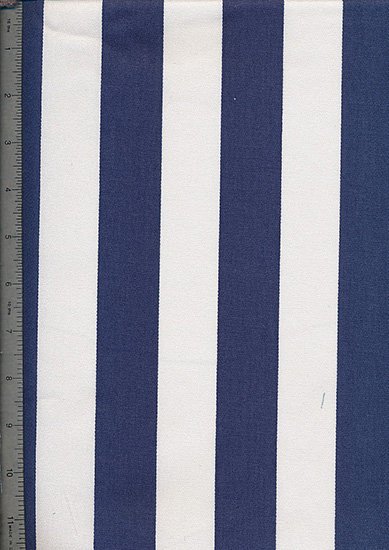 Canvas Cotton Stripe - White & Blue