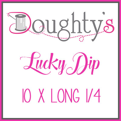 Lucky Dip Parcel - 10 x Long 1/4 Stars, Spots & Stripes