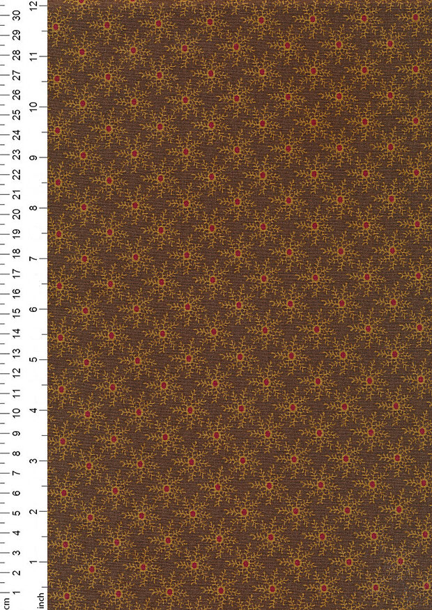 Andover Fabrics By Kathy Hall & Margo Krager - Pressed Flower Vine Brown