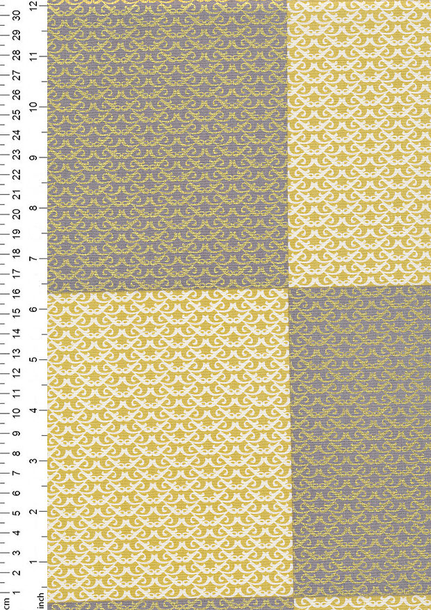 Andover Fabrics Gilded Designs By Lizzy House & Lonni Rossi - Interlaced Squares Yellow