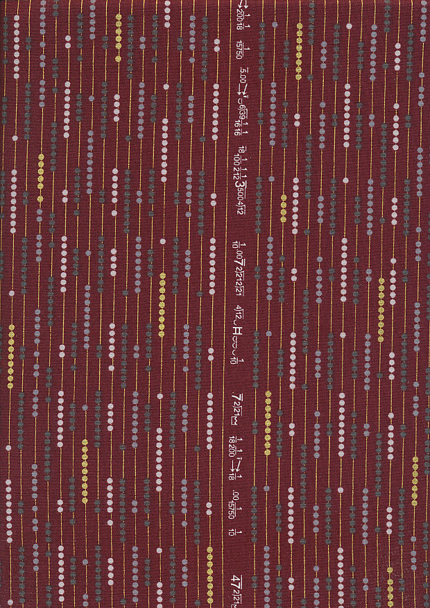 Andover Fabrics Gilded Designs By Lizzy House & Lonni Rossi - Binary Red