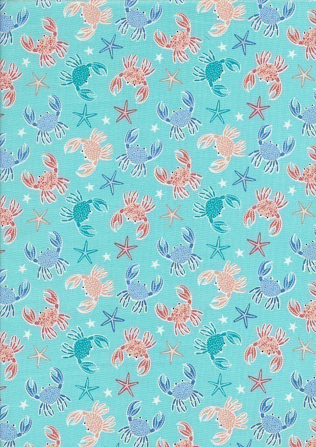 Craft Cotton Co. Organic Cotton - By The Coast Little Crabs 2816/8