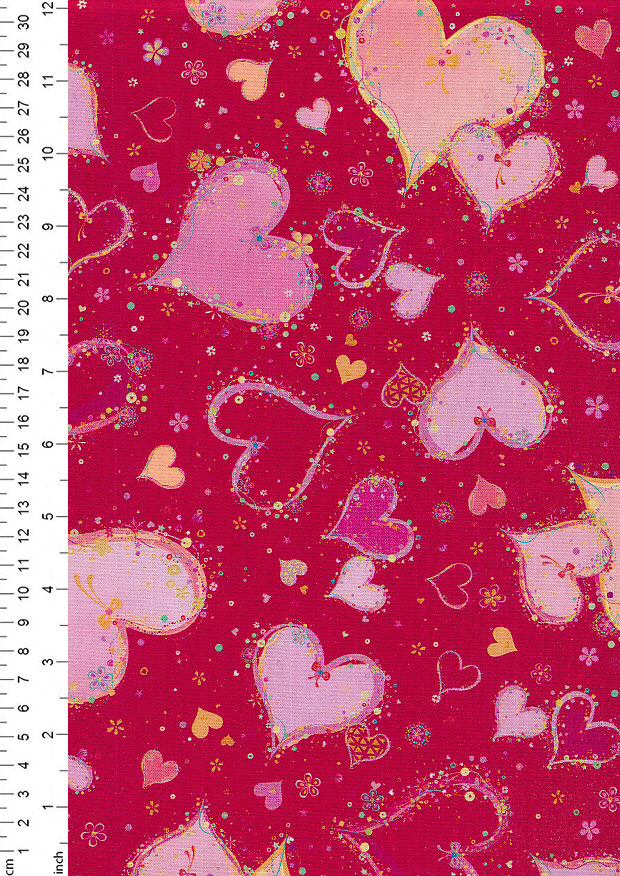 Quilting Treasures - Hearts Turnowsky SS-0003-3 Red