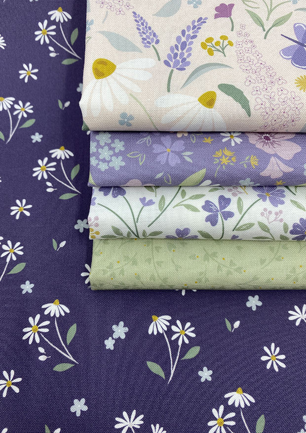 Cassandra Connolly For Lewis & Irene - Floral Song 5 x Half Metre Pack 5