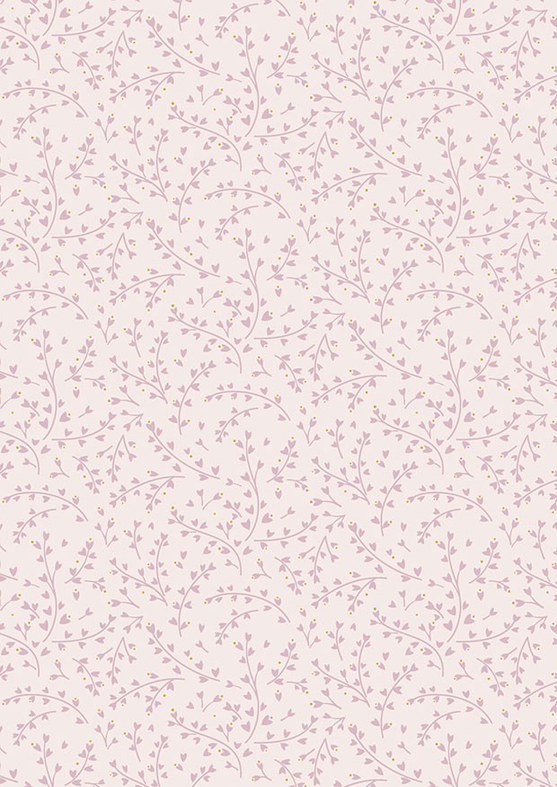 Cassandra Connolly For Lewis & Irene - Floral Song Nature's gifts on light pink - CC35.1