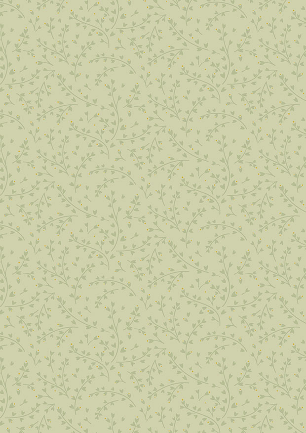 Cassandra Connolly For Lewis & Irene - Floral Song Nature's gifts on light green - CC35.2