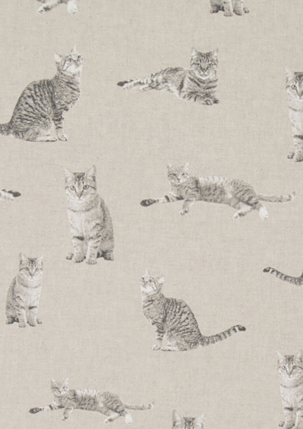 Chatham Glyn - Linen Look Popart Linen Tabby Cats
