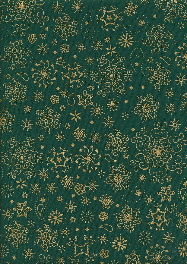 Christmas Metallics - 124-Paisley Green/Gold
