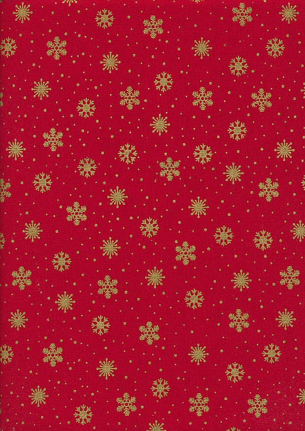Christmas Metallics - 5-Snowflake Red/Gold