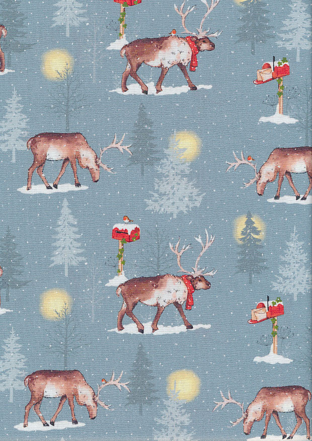 Susan Wheeler Christmas - Deer & Post