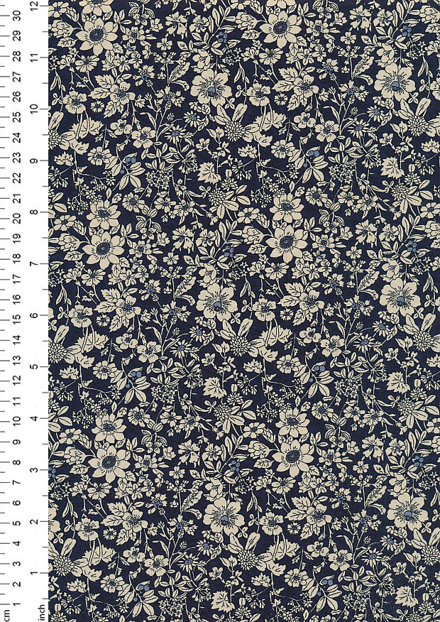 Rose & Hubble - Quality Cotton Print CP-0221 Navy