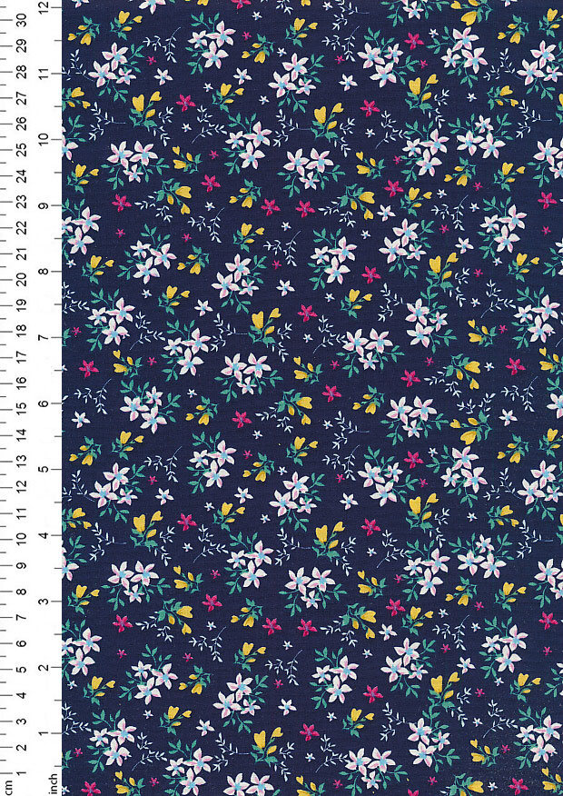 Rose & Hubble - Quality Cotton Print CP-0784 Navy