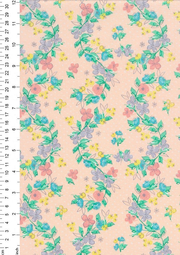 Craft Cotton Spring Is In The Air - Painted Floral Vine Pink