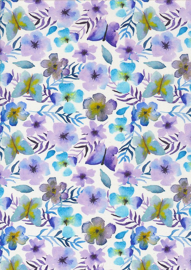 Debbie Shore - Vivid Watercolours Electric Blue & White