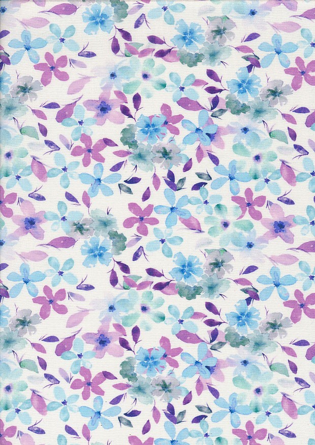 Debbie Shore - Vivid Watercolours Purple Posies