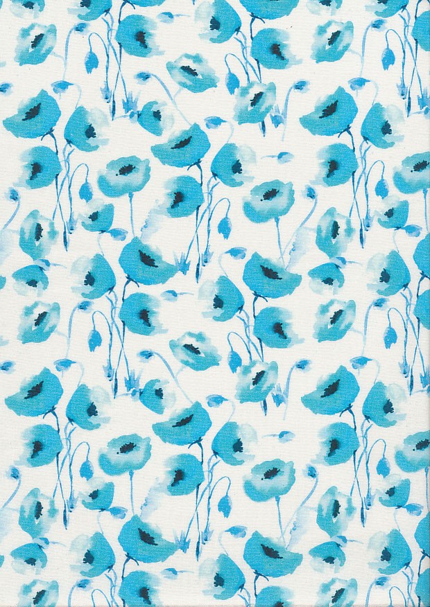Debbie Shore - Vivid Watercolours Blue Poppies