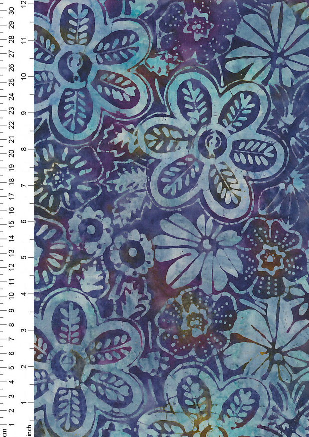 Fabric Freedom Bali Batik Stamp - BK 406/J Purple