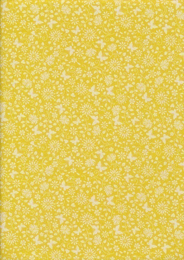 Fabric Freedom - Reverse Negative Blender Ivory On Yellow FF26 Col 13