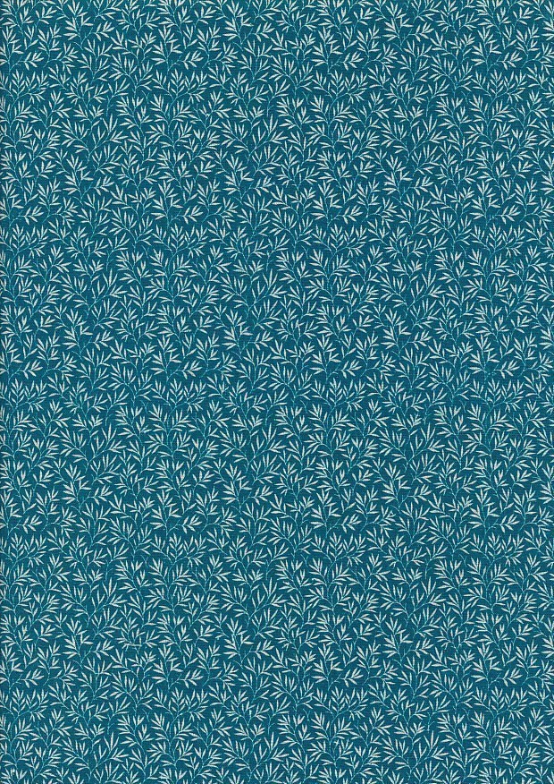 Fabric Freedom - Reverse Negative Blender Ivory On Teal FF29 Col 8