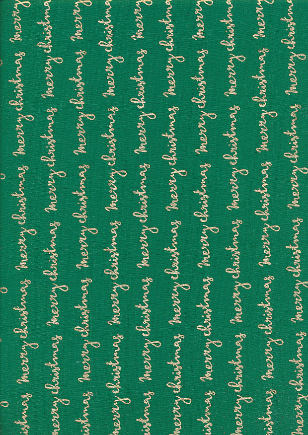 Fabric Freedom Christmas - Merry Christmas Green
