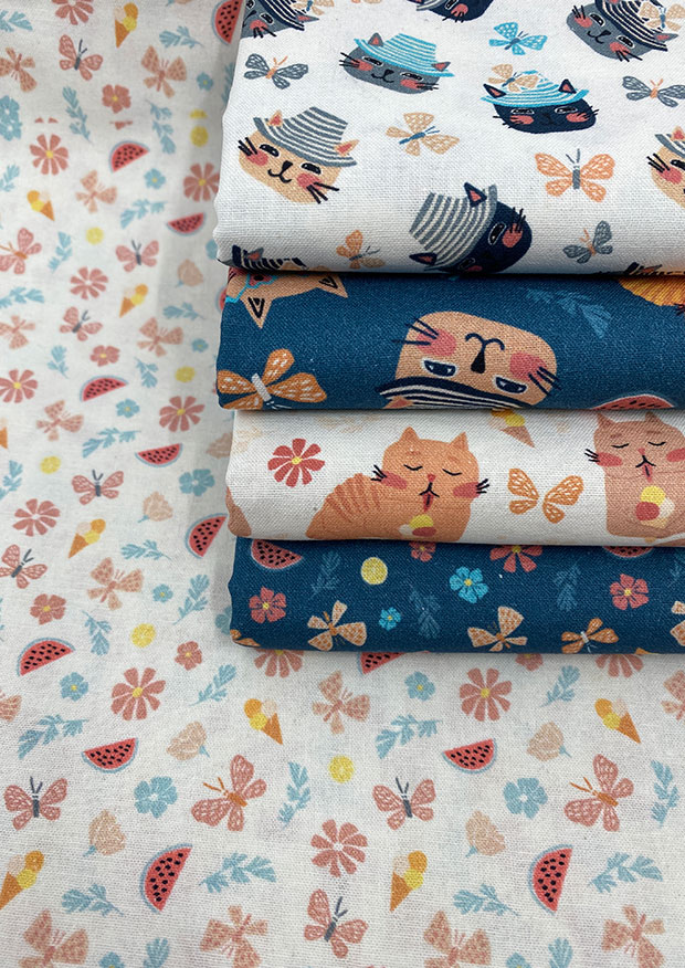 Fabric Freedom - Cats Holiday 5 x Half Metre Pack