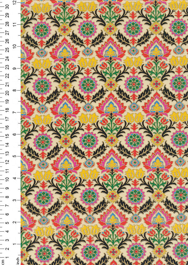 Fabric Freedom - Cotton Lawn Floral on Cream