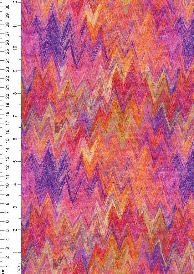 Fabric Freedom - Zig-Zag FF2268-2 Orange