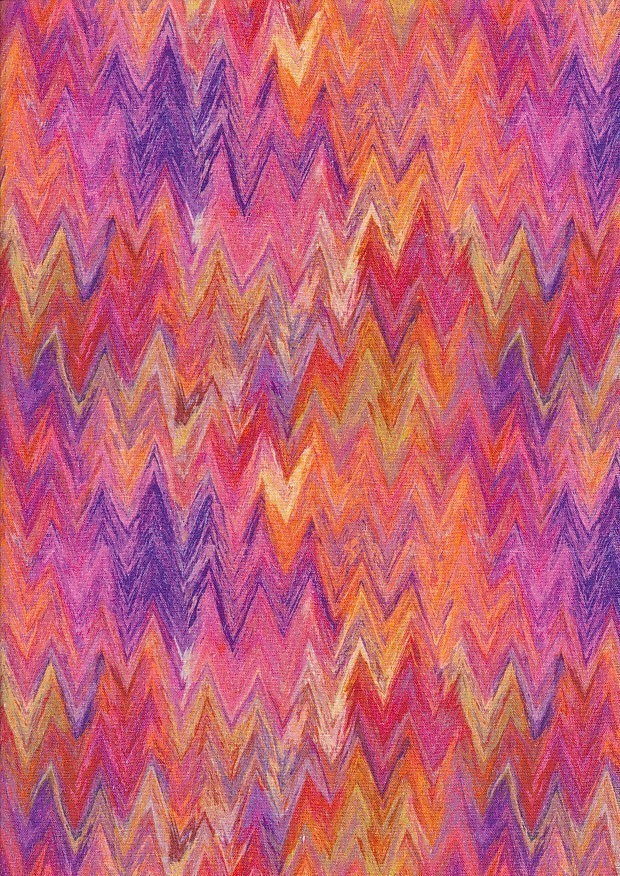 Fabric Freedom - Zig-Zag FF2268-2 Orange