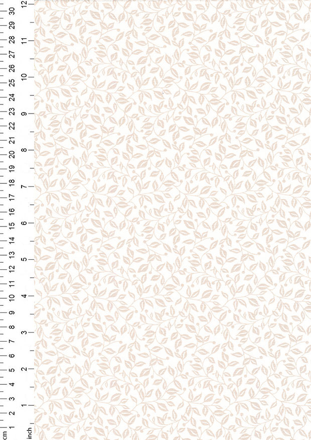 Fabric Freedom - Silhouette Taupe on White FF199 COL 2