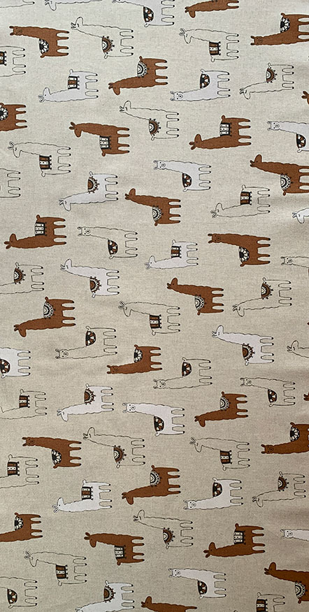 Furnishing Fabric - Llamas Beige