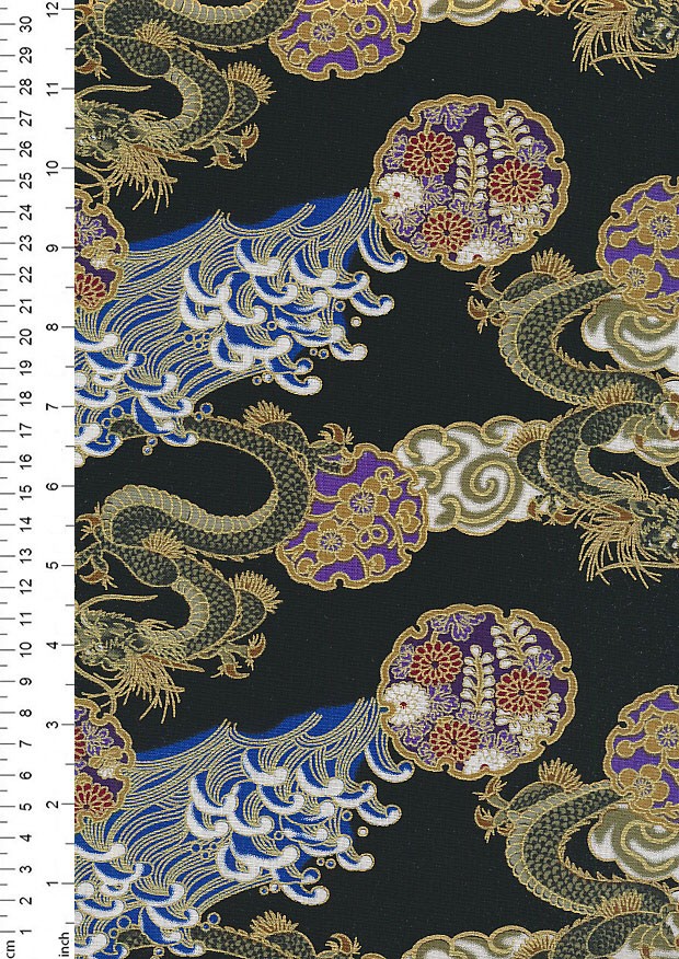 Fabric Freedom Oriental Collection - Japanese Black COL 2