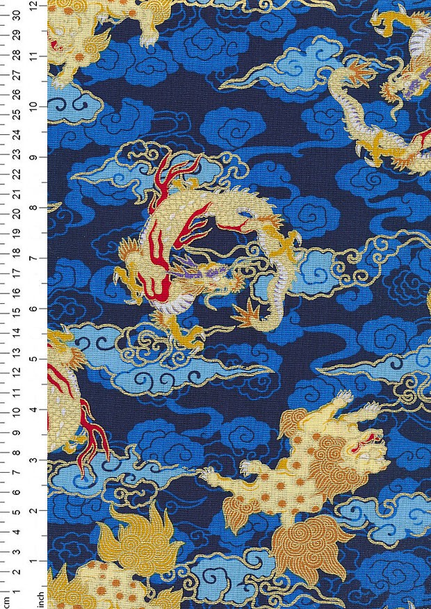 Fabric Freedom Oriental Collection - Japanese Royal Blue/ Navy COL 1