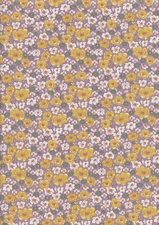 Je Ne Sais Quoi - ochre flowers on lavender