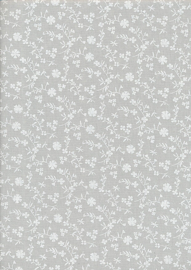 Je Ne Sais Quoi - white flowers on grey