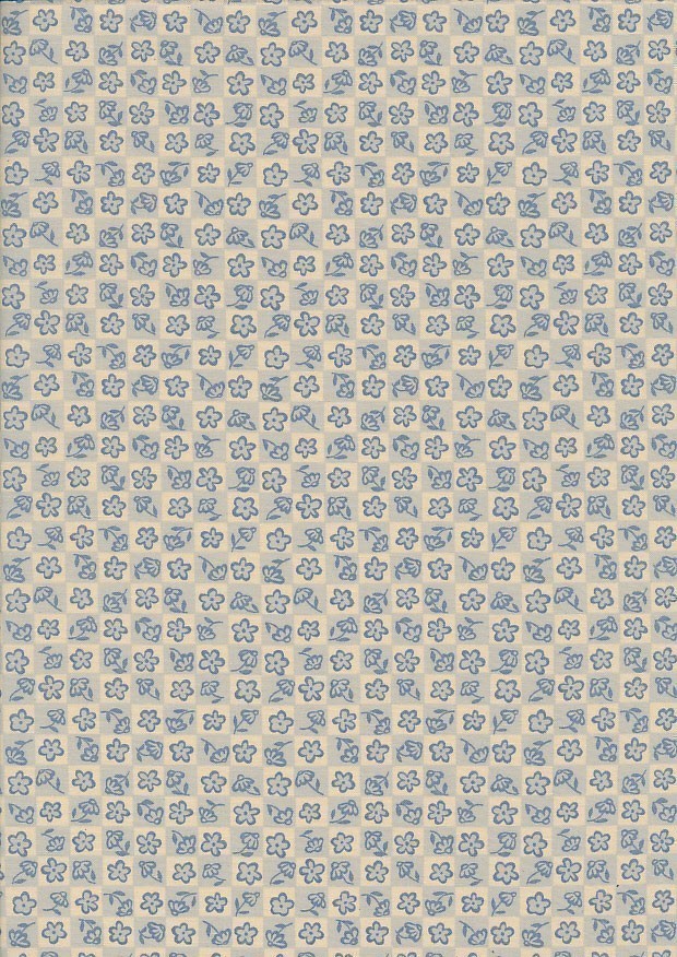 Kingfisher Fabrics - Hope Chest Florals 37927 Blue/Ivory