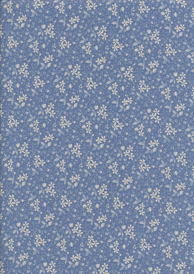 Kingfisher Fabrics - Hope Chest Florals 37928 Blue/Ivory