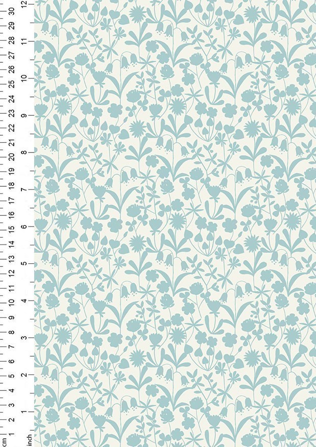 Lewis & Irene - Bluebell Wood Reloved A129.1 - Duck egg floral silhouette
