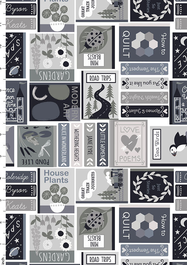 Lewis & Irene - Bookworm A548.1 - Book covers grey & black
