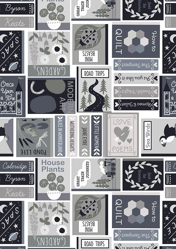 Lewis & Irene - Bookworm A548.1 - Book covers grey & black