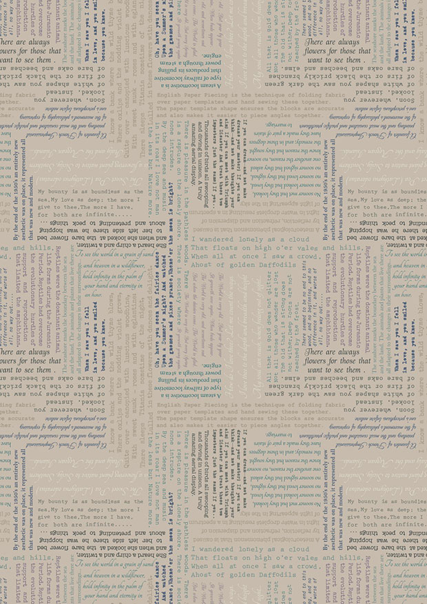 Lewis & Irene - Bookworm A551.3 - Text on beige