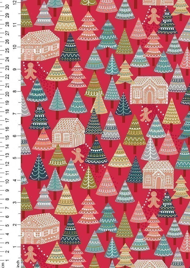 Lewis & Irene - Gingerbread Season C84.2 - Gingerbread forest on red