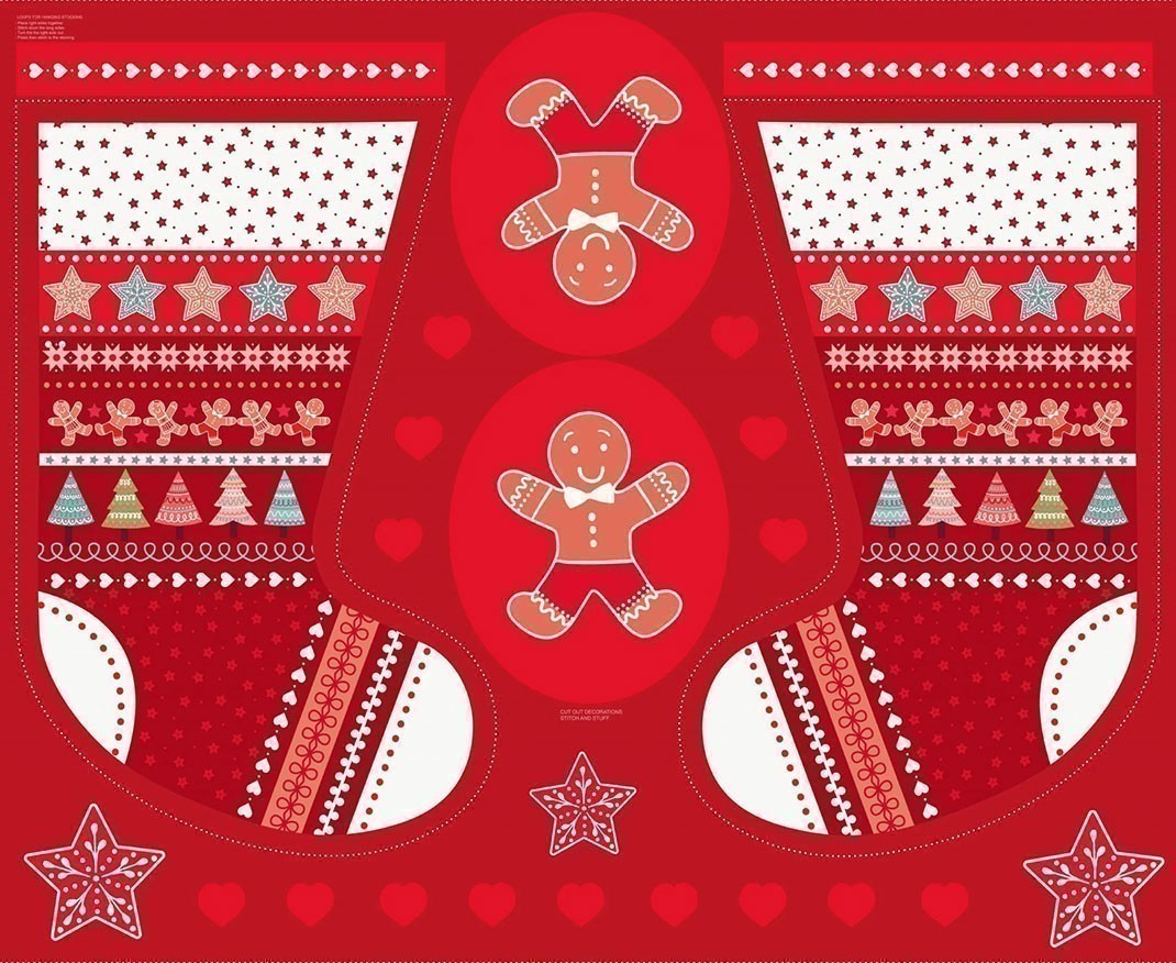 Lewis & Irene - Gingerbread Season C83 - Gingerbread stocking & cut outs